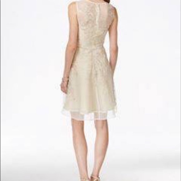 Tahari Champagne Gold Dress - Picture 1 of 16
